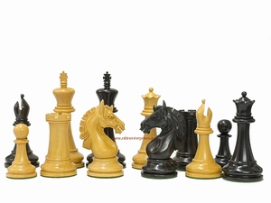 Juego de Ajedrez Staunton de Ébano Natural Hecho a Mano de la Serie Cazoria, Ecológico, Portátil, Duradero, Unisex, para Entretenimiento - Product Image 3