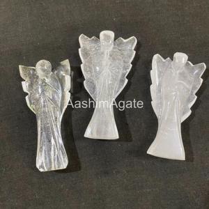 Statuette d'ange en cristal transparent, vente en gros, statue d'ange décorative, sculpture en cristal, décoration de la maison, cadeau souvenir, ornement - Product Image 6