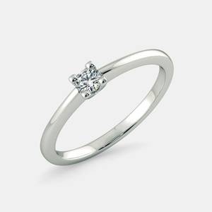 Anillo de Compromiso con Corte Brillante Chapado en Oro de 18K Cultivado en Laboratorio para Mujer |   Anillo de Compromiso y Boda Moderno con Certificación IGI - Product Image 1