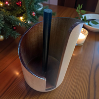 Porte-serviettes rustique classique en bois massif, durable et écologique |   Accessoire décoratif de comptoir de cuisine de type sur pied