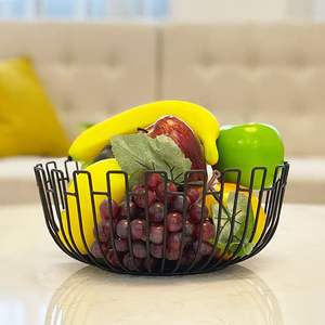 Corbeille à fruits en métal, panier de rangement pour fruits, plateau à collations pour salon, organisateur de bureau, corbeille décorative pour fruits - Product Image 6