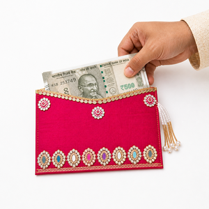 Wedding Shagun <b>Envelope</b> for Cash Gift, Handmade Designer Lifafa Set, Bridal <b>Money</b> Holder, Indian Festive Gift Cover Pack - Product Image 5