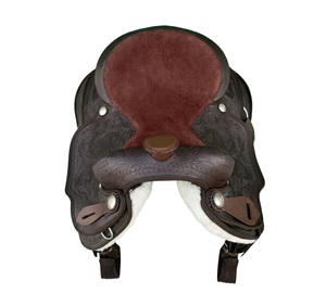 Selle Western Synthétique Durable avec Embossage et Arceau en Bois – Siège Rembourré Confortable – Tailles 15-17 Pouces – Équipement Équestre de Qualité Supérieure - Product Image 6