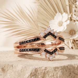Wholesale Custom Rose Gold Moissanite Diamond <b>Ring</b> Guard Wrap <b>Crown</b> Design OEM ODM Fine Jewelry - Product Image 2
