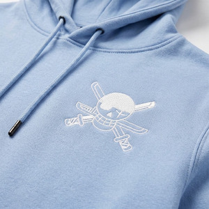 Sweat à capuche personnalisé avec logo Anime One Piece, imprimé, en molleton épais, surdimensionné, unisexe, streetwear, bleu clair - Product Image 6