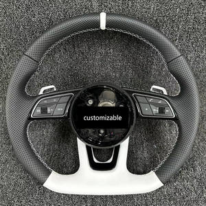 Cuir complet avec dos blanc à l'étiquette d'origine, noir et blanc, prend en charge la personnalisation privée pour <span class=keywords><strong>Audi</strong></span> A3 A4L A5 A6 A7 A8 - Product Image 1