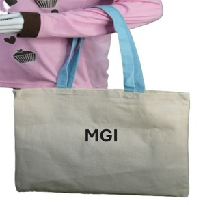 Bolsa de Compras de Lona 100% Algodón Ecológica de Alta Calidad con Asa y Logotipo Personalizado, Impresión Moderna, Ofertas y Promociones - Product Image 1