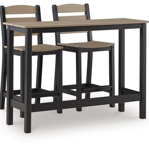 Juego de Mesa de Comedor de Madera Resistente de Estilo Rústico Minimalista, Sillas de Jardín Cómodas, para Patio, Sala de Estar, Hotel, Parque, Villa - Product Image 1