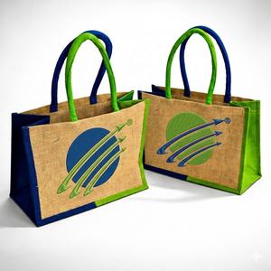 Bolsa de Compras de Yute Premium Laminada, Ecológica, Reutilizable, con Asas Acolchadas, Bolsa de Supermercado Promocional con Impresión Personalizada - Product Image 5