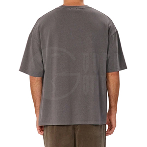 เสื้อยืดทรงบ็อกซี่ ฤดูร้อน ปี 2026 ผ้าฝ้าย 100% เสื้อยืดวอชดี้ ผู้ชาย เสื้อยืดคลาสสิค - Product Image 6