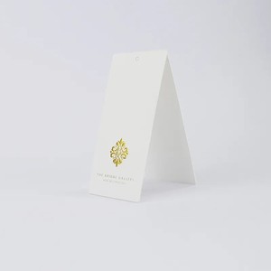 <span class=keywords><strong>Carte</strong></span> de visite de luxe personnalisée avec impression dorée et étiquette suspendue pour vêtements - Product Image 6