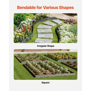 5 Confezioni di Bordature da Giardino in Acciaio Resistente alla Ruggine, 39 X 5, Bordi Metallici Pieghevoli per Prato, Giardino, Terrazza e Paesaggistica - Product Image 6