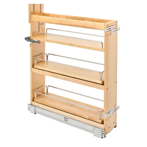 Premium Soft Close Wood Pull Out Cabinet Organizer Slide <b>Shelf</b> Spice Rack Storage Drawer for Kitchen Bathroom Use - Product Image 1