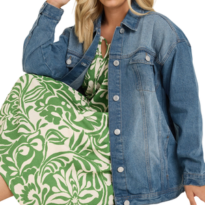 Chaqueta Vaquera para Mujer Talla Grande, Tela al por Mayor, Personalizable, Muestra Gratuita, Mejor Calidad - Product Image 4