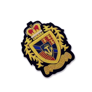 Badges en fil de broderie bouillon, nouveau design, faits main, broderie feuille d'or, conception personnalisée OEM, 2026 - Product Image 6