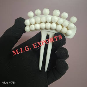 Épingle/bâtonnet à cheveux en os de buffle naturel OU fourche à cheveux, nouveau style 2026, pour fixer les chignons et les torsades. - Product Image 3