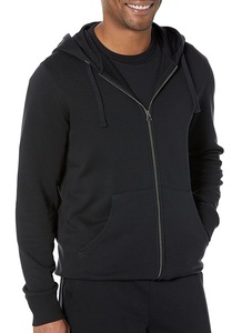 Nouvelle collection, service OEM, sweat à capuche zippé confortable pour homme, 100% coton, manches longues, col en tissu, couleur unie, fabrication au Bangladesh - Product Image 5