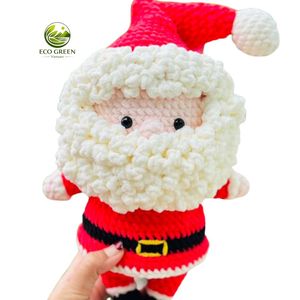 <b>Christmas</b> Tree Crochet Plush Doll Keychain Handmade Santa Claus Snowman Elk Stuffed Holiday <b>Gift</b> Souvenir Toy - Product Image 1