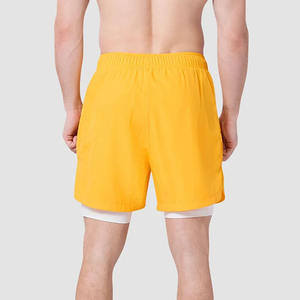 Custom LOGO Men 2 in 1 Tennis Basketball Shorts Lightweight Quick Dry Casual Mesh Active Drawstring Double <b>Layer</b> Shorts - Product Image 3