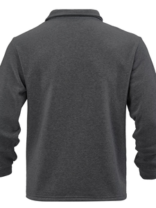 <b>Men's</b> Workwear <b>Jacket</b> Solid Color Winter Fleece Lined Breathable Anti-Bacterial Outerwear Long Sleeve Casual <b>Jacket</b> - Product Image 3