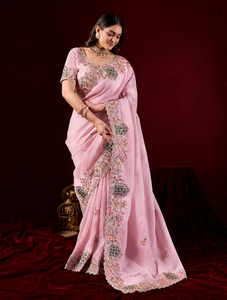 Sari de Seda Personalizado de Diseño Indio para Mujer, Hermoso Diseño Patola, Estilo Tradicional para Bodas y Fiestas - Product Image 6