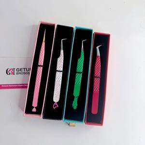Pince à cils GETUP BROSONS Impex en acier inoxydable, pointe lisse, anti-magnétique, 10 mm, emballage individuel, logo personnalisé - Product Image 5