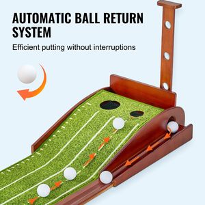 Tappetino da Golf per Allenamento Domestico a 2 Buche, per Interni, per Mancini, Anti-Piega, con Ritorno Automatico della Palla, Mini Set - Product Image 3