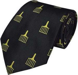 Corbata de seda masónica al por mayor con compás cuadrado y gema, corbata masónica de seda para artesanos masónicos - Product Image 2