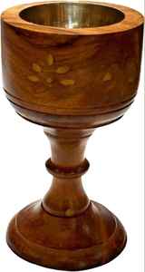 Ensemble brûleur d'encens en bois de santal rustique fait main, gravure calligraphique arabe, usage religieux, aromathérapie toutes saisons, écologique 100% - Product Image 5