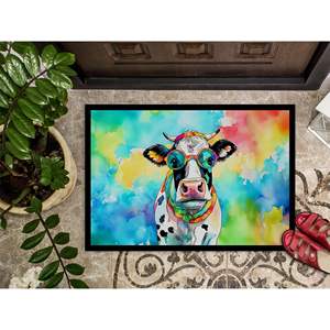 Nuevo Felpudo de vaca Animal Hippie antideslizante lavable de pila baja 18H X 27W alfombrilla de entrada interior y exterior para puerta delantera - Product Image 3