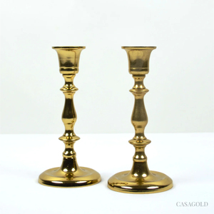 Candelabro moderno de metal de primera calidad, soporte para velas cónicas de hierro con acabado en cobre para exhibición en mesa y decoración del hogar. - Product Image 6