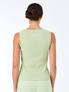 Camiseta sin mangas transpirable con cuello redondo para mujer, ajuste ceñido, informal, para verano, prenda de primera calidad - Product Image 4