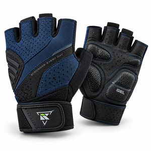 Durable gel gloves featuring <b>cushioned</b> <b>padding</b> breathable fabric comfortable finger movement and secure wrist fitting - Product Image 6