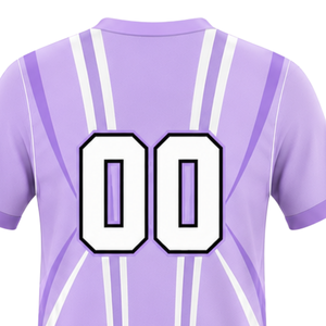 Manufacturer Lavender White Rugby <b>Jersey</b> <b>Short</b> Sleeve V Neck Team Uniform Breathable Lightweight Custom Training Sportswear - Product Image 4