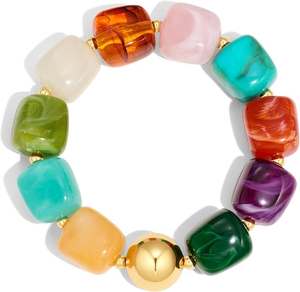 Handmade Resin <b>Beads</b> <b>Bracelet</b> Colorful Fashion Jewelry Adjustable Beaded <b>Bracelet</b> for Women Girls Daily Wear Gift - Product Image 2