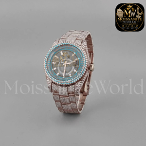 Men's Luxury Moissanite Diamond Stainless Steel 20mm Analog Full Pave Handset VVS Stones Bracelet <b>Watch</b> Pass Diamond Tester - Product Image 3