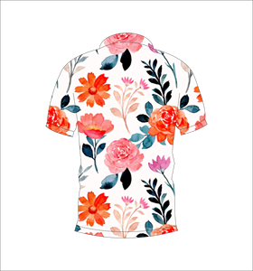 เสื้อโปโลชายลายดอกไม้เขตร้อน พิมพ์ลายทั้งตัว แขนสั้น สไตล์ลำลอง สำหรับเล่นกอล์ฟ - Product Image 3