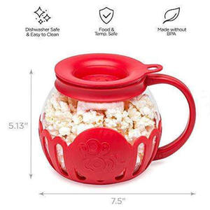 Olla para Palomitas de Maíz para Microondas de Vidrio con Tapa de Silicona - Product Image 5