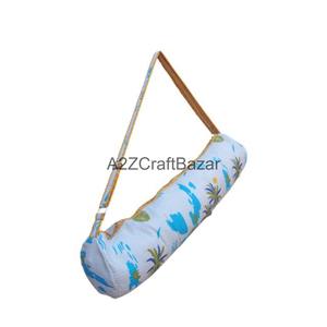 Bolsa de Yoga de Algodón con Estampado Floral Acolchado, Hecha a Mano, de Lujo, para Verano, Ecológica, Ligera, con Cierre de Cremallera - Product Image 4