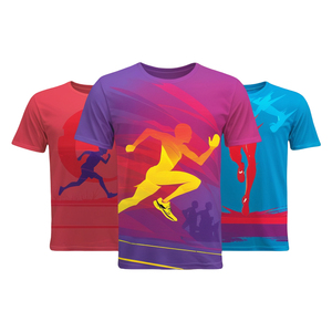 Camiseta Deportiva de Manga Corta para Hombre con Estampado Geométrico Marathon, Sublimación, Secado Rápido, Cuello Redondo, Corte Regular - Product Image 4