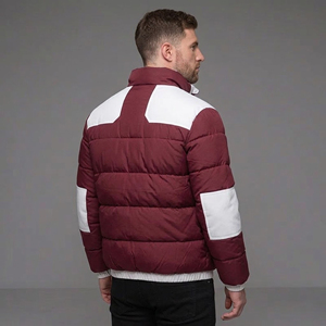 2027 <b>Men's</b> Winter wear Thin Puffer <b>Jacket</b> stand Collar Outdoor Soft Waterproof Breathable Windproof Zipper Closure <b>man</b> <b>jacket</b> - Product Image 5