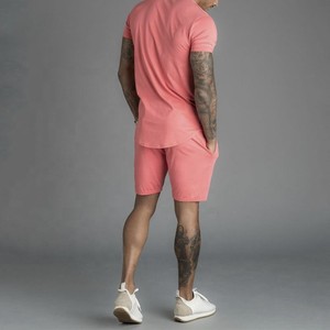 Latest Summer Fashion Men's Casual Short <b>Sets</b> Elastic Waist T-shirt and Shorts Solid Color Summer <b>Sets</b> for Men - Product Image 4