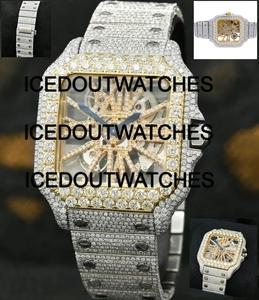 Reloj Automático Mecánico de Oro Amarillo de 14K con Moissanita, Reloj Hip Hop de Lujo con Diamantes VVS, Estilo Iced Out para Hombre - Product Image 4