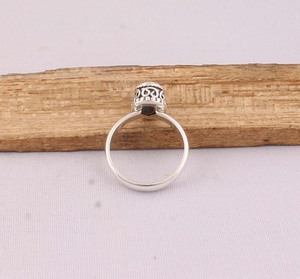 Natural London Blue Topaz <b>Ring</b> 925 Sterling Silver Vintage Style Deep Blue Gemstone <b>Ring</b> for Women Handcrafted Fine <b>Boho</b> Jewelry - Product Image 6