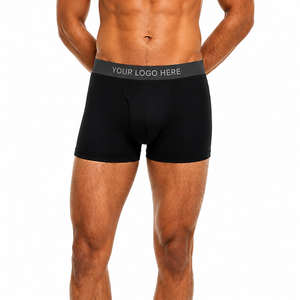 Calzoncillos Bóxer para Hombre, 100% Algodón, Suaves y Elásticos, Cintura Elástica con Logotipo, Ajuste Cómodo, Marca Privada Personalizada - Product Image 1