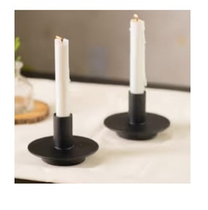Support de bougie en métal finition noire, produit le plus vendu, accessoires de décoration pour fête de Noël, porte-bougie votive - Product Image 5