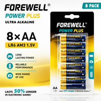 Baterai Alkali Kelas Industri FOREWELL LR6 AA 1.5V 4.05Wh untuk Peralatan Rumah Tangga Grosir