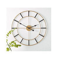 Jam Dinding Logam Bergaya Antik Desain Modern Satu Sisi Pola Still Life Tampilan Jarum Bergaya Baterai Sekali Pakai