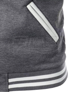 Service OEM – Blouson universitaire slim décontracté pour homme, col montant, hiver, personnalisé, haute qualité, avec caractéristiques écologiques sur le devant - Product Image 4