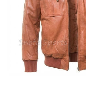 Veste en cuir pour homme, style décontracté, haute qualité, pour motard, coupe ajustée, vente en gros, prix attractif. - Product Image 4